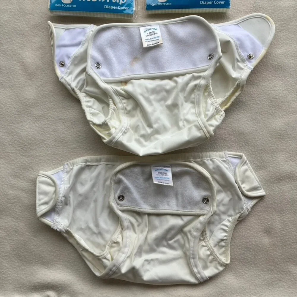 2 New Litewrap Sz. Large Cloth Diaper Covers - waterproof, 20-30lbs